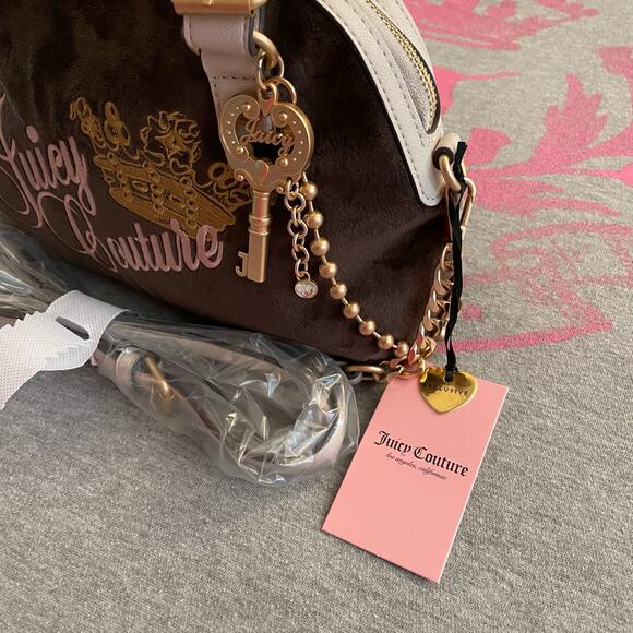 Juicy Couture The Key To Juicy Dome Satchel Crossbody Chocolate - Picture 7 of 8